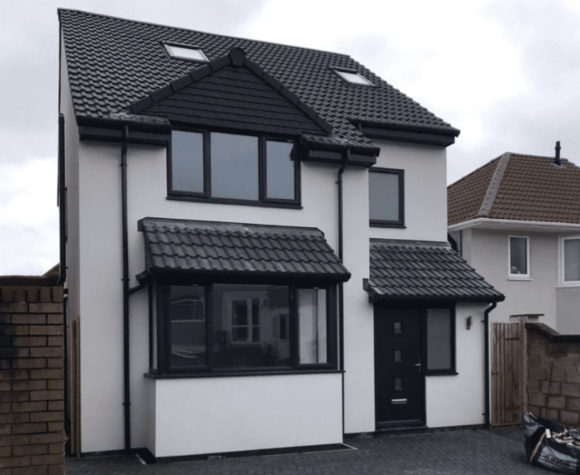 After photo of a house building project