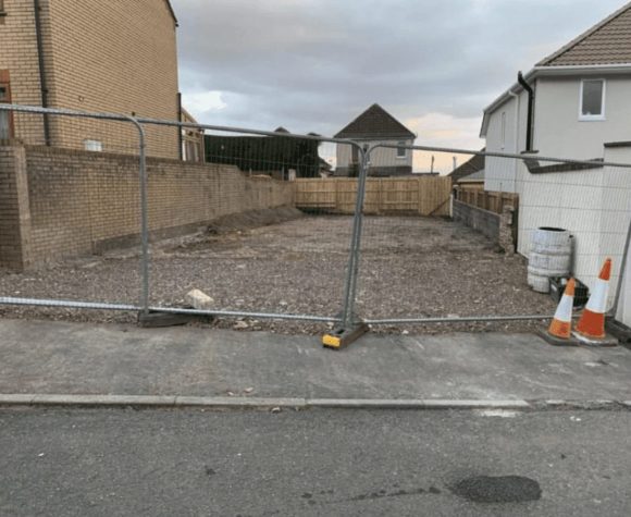 Before photo of a house building project